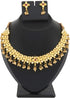 Traditional Indian Temple Gold Jewelry Necklace Set 22K with Earrings for Women & Girls (SJ_2682)...