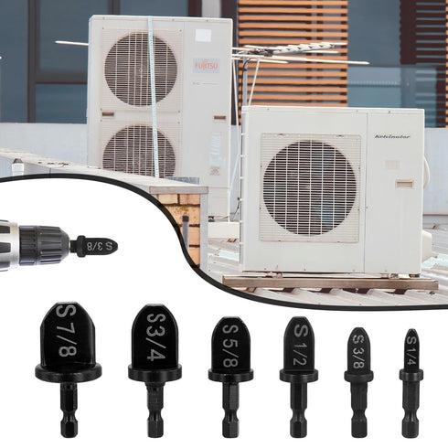 HVAC Swaging Tool Set, Air Conditioner Flaring Tool HVAC Swage Tool Repairing Kit Boring Drill Copper Tube Expender with Keychain & Carabiner & 7/...