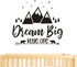 Dream Big Little One Quote Wall Decals, Nursery Wall Decals, Quote Decal, Woodland Wall Stickers, Vinyl Wall Decals for Children Baby Kids Boys Be...