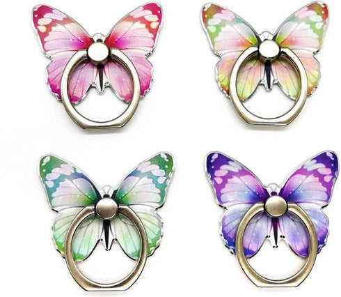 Cute Butterfly Cellphone Stand Set,Kawaii Ring Holder Grip For Girls and Women,Compatible with iPhone,Samsung Galaxy,iPad,Tablet and other Phones ...