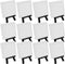 U.S. Art Supply 3" x 3" Stretched Canvas with 5" Mini Black Wood Display Easel Kit (Pack of 12), Artist Tripod Tabletop Holder Stand - Painting Pa...