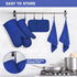 6 Pcs Oven Mitts and Pot Holders, 500? Heat Resistant Oven Mitts with Kitchen Towels Soft Cotton Lining and Non-Slip Silicone Surface Safe for Bak...