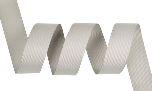 YAMA Solid Grosgrain Ribbon Roll - 1 Inch 25 Yards for Gift Wrapping Ribbons, Silver,...