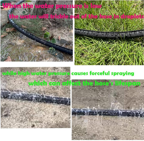 Garden Flat Soaker Hose 25 Ft for Garden Beds, Water Hose Linkable Irrigation System Lightweight and Easy Gardening Yard Work Watering Plants and ...