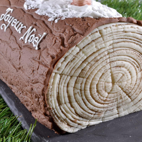 Flower Pro Large Log Slice Veiner Silicone Mold for Cake Decorating & Crafts. Makes 1/3 of a Circle Top for an 8 Inch Cake. For Fondant, Sugar Pas...