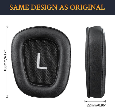 SOULWIT Ear Pads Cushions Replacement for Logitech G35 G930 G933 G933S G935 G633 G633S G635 G533 G430 G431 G432 G433 Gaming Headset, Earpads for G...