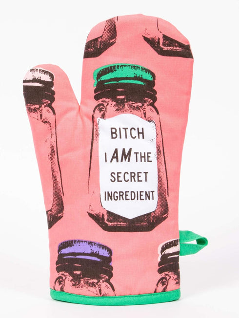 Blue Q Oven Mitt, Bitch I Am The Secret Ingredient, Super-Insulated Quilting, Natural-Fitting Shape, 100% Cotton...