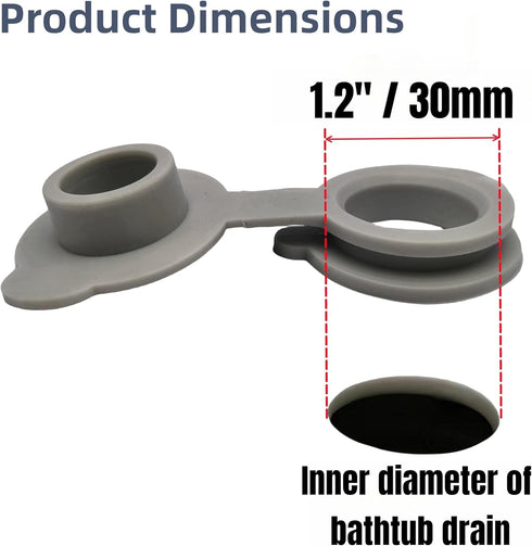 Bathtub Stoppers, Silicone Bathtub Stopper, Fits Most Baby Bathtubs, 5 Sizes of Baby Bath tub Plugs (1.2'' I.D.)...