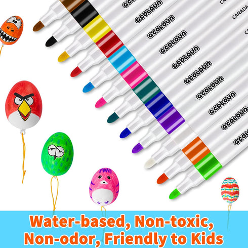 12 Colors Acrylic Paint Marker Pens for Rock Painting...