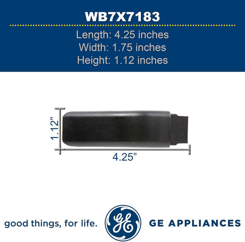 GE WB7X7183 Genuine OEM Handle End Cap (Black) for GE Stove/Oven