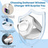3 in 1 Wireless Charger for iPhone MagSafe Foldable - Magnetic Travel 18W Fast Charging Station Soft Silicone Sleep-Friendly Portable Charger Stan...