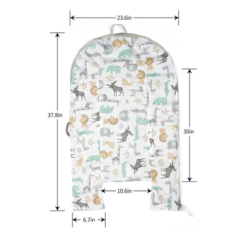 Cotton Baby Lounger Replacement Cover, Co-Sleeping Newborn Baby Nest Cover ONLY Breathable Machine Washable (F)...