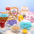4.5-inch BreakfastBumz Plush 5-Pack - Blueberry Muffin Melissa, Coffee Colton, Toast with Rainbow Jam Timothy, Cereal Cyrus, and Strawberry Milk S...