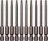 10Pcs Magnetic Torx Head Screw Driver Bits 75mm/3inch Long 1/4inch Hex Shank Security Tamper Proof Magnetic Torx Bit (T15)...