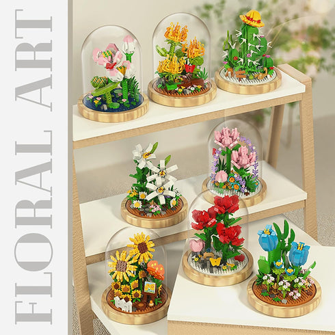 Flower Bouquet Building Set, Mini Bricks Building Blocks Artificial Flowers, DIY Decoration Home, 659 Pieces Botanical Collection Building Toys fo...
