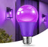 Purple Light Bulbs for Outdoor Porch, 9W(60W Equivalent) E26 Base LED Purple Bulb for Halloween Christmas Wedding,Party,Bar,Holiday Lighting,Home ...