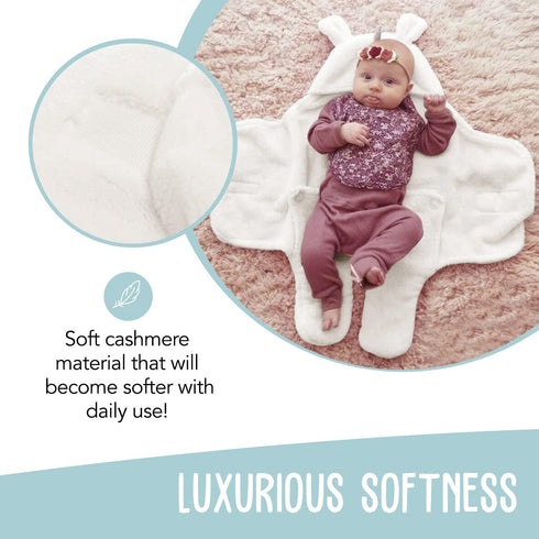 BlueMello Baby Swaddle Blanket | Ultra-Soft Plush Unicorn Essential for Infants 0-6 Months | Swaddling Wrap White | Ideal Newborn Registry and Tod...