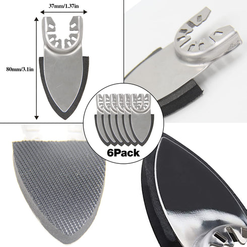 10Pcs Oscillating Tool Detail Sanding Pads Kit, 4Pcs Triangle Sanding Pads and 6Pcs Finger Sanding Pad, for Oscillating Tool Wood/Plaster Other Su...