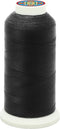 Mandala Crafts Bonded Nylon Thread Black Heavy Duty Sewing Threads - 1500 YDs Size 69 210D T70 Tex 70 Thread for Leather Jeans Weaving Outdoor Mar...