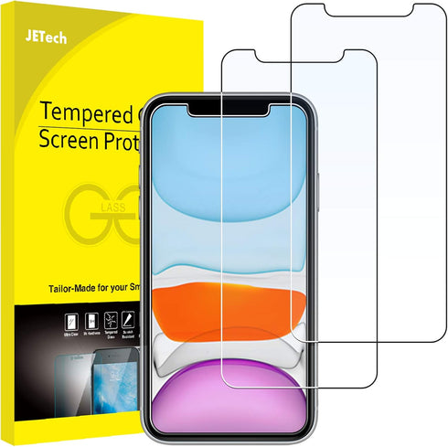 JETech Screen Protector for iPhone 11 and iPhone XR 6.1-Inch, Tempered Glass Film, 2-Pack......