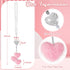 Frienda Bling Heart Diamond Car Accessories for Women, Crystal Car Rear View Mirror Charms Car Decoration Valentine's Day Gifts Lucky Hanging Inte...