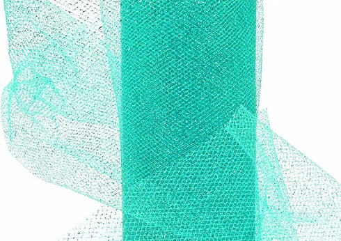 54" by 10 Yards (30 ft) Glitter Fabric Tulle Bolt for Wedding and Decoration (Aqua)...