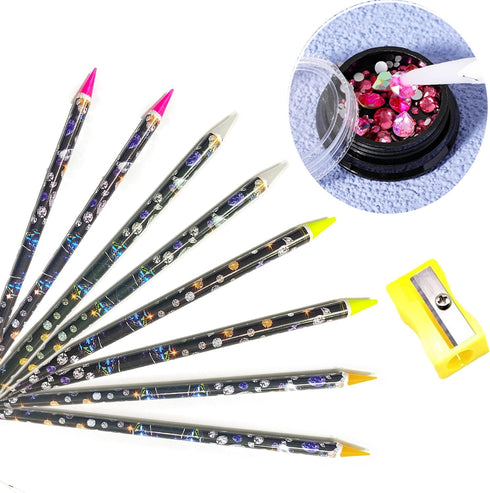 9PCS Diamond Painting Pens No Wax, Wax Pencils for Diamond Painting Rhinestone Picker Pencil Set Self Adhesive Point Drill Resin Pens DIY Tools Ac...