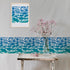 Sea Wave Stencil 11.8×11.8inch Large Summer Ocean Wave Stencils with Paint Brush Sea Surface Drawing Template for Wood Walls Canvas Furniture Art ...