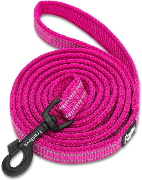 Reflective Dog Leash .Pet Leash for Medium to Large Dogs Outdoor Adventure and Training Fuchsia...