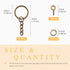 Rustark 450 Pcs 20mm Bronze Split Key Chain Rings with Chain and Jump Ring Bulk, Screw Eye Pin Keychain Parts Kit for Crafts Supplies Jewelry Maki...