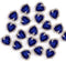 Heart Rhinestones 20pcs Sew on Rhinestones Buttons Embellishments with Diamond,14mm Heart Rhinestones Flatback,Sapphire Blue...