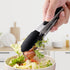 7 Inch Mini Tongs, Pack of 3 Short Small Silicone Tongs, Stainless Steel Tongs with Silicone Tips for Cooking, Barbecue, Buffet Serving (7", Black...