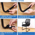 Ezprotekt 24 PCS Felt Furniture Pads with Hook and Loop Fasteners for Sled Chair Floor Protectors, Wrap-Around Felt Savers, Chair Sled Floor Glide...