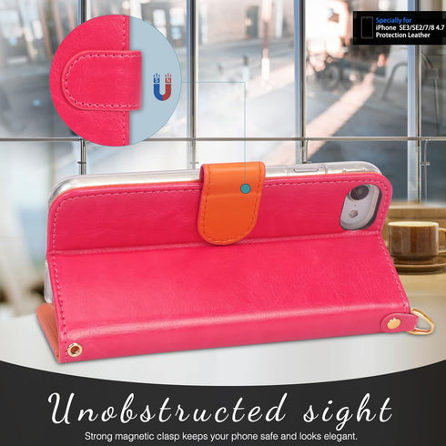 FYY Designed for iPhone SE Case 2022 (3rd Gen) / iPhone SE Case 2020 (2nd Gen) / iPhone 7 Case/iPhone 8 Case, Luxury PU Leather Wallet Phone Case ...