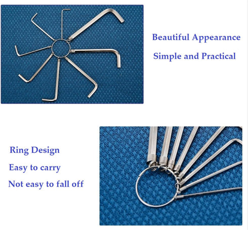 Allen Wrench Hex Key Set -Set Sizes 1.5-6mm - Pure steel (10 WRENCHES - INDUSTRIAL GRADE)...