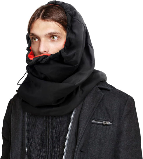Rainproof Warmer Hooded Scarf Hat For Women Men Windproof Neck Scarf Winter Gear for Skiing ?Outdoor Jogging...