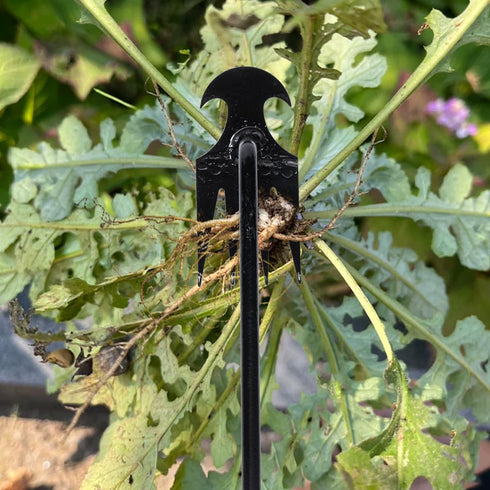 Garden Weed Pulling Tool Uprooting Weeding Tool, 4 Teeth Weed Puller Tool Manganese Steel Garden Weeder Tool for Vegetable Gardening Planting (Bla...