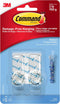 Command Medium Crystal Hook, Holds up to 2 lb, 2 Wall Hooks with 3 Command Strips, Damage Free Hanging on Walls, Doors, Cabinets, and Cloest for J...