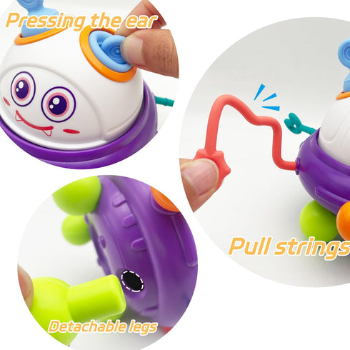Montessori Toys for 18+ Months Old - Baby Sensory Toys for Boys and Girls Silicone Pull String Activity Toy for Toddlers Learning & Educational To...