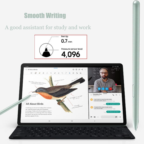 2 Pack Tab S7 FE S Pen Replacement Stylus Pen for Samsung Galaxy Tab S7/Tab S7 FE,EJ-PT730, 4096 Pressure Sensor,WithoutBluetooth(Green)...