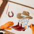 FINGERINSPIRE Cowboy Boots and Hat Stencil 11.8x11.8inch Reusable Cowboy Stencils Western Cowboy Stencils for Painting on Wood, Tile, Paper, Fabri...