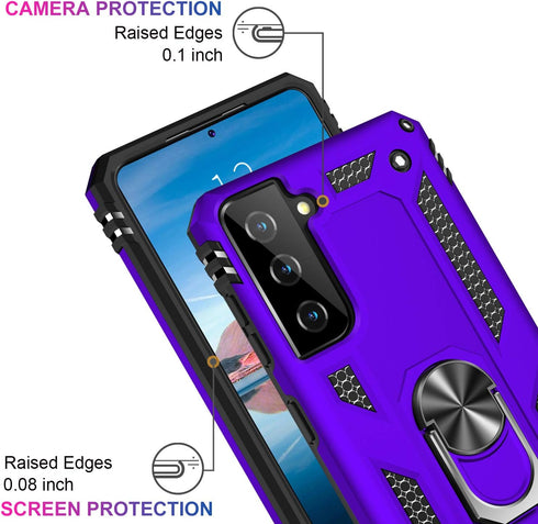 IKAZZ for Galaxy S21 Case(Not for S21 Plus or Ultra),Military Grade Shockproof Heavy Duty Protective Phone Case Pass 16ft Drop Test with Magnetic ...