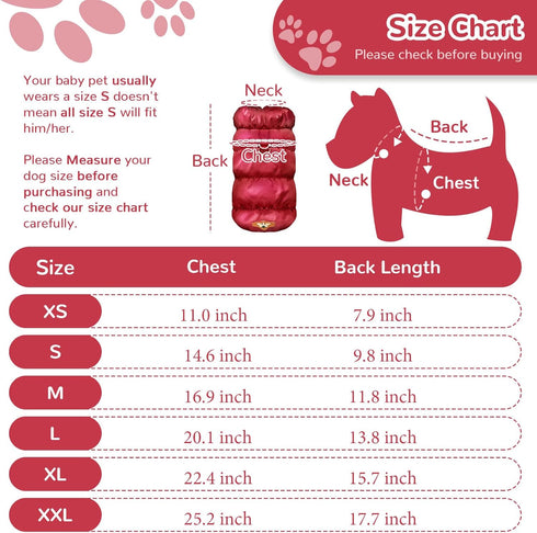 Winter Warm Dog Jacket for Small Medium Dogs Cat Cold Weather Coats with Harness Paded Dog Fleece Vest Waterproof Windproof Dog Snow Jacket Pet Pu...