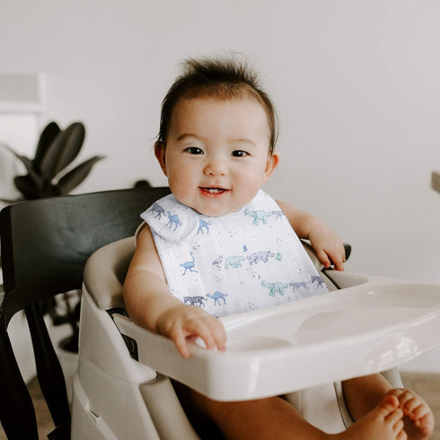 aden + anais Snap Baby Bib, 100% Cotton Muslin, 3 Layer Burp Cloth, Super Soft & Absorbent for Infants, Newborns and Toddlers, Adjustable with Sna...