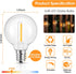 Mlambert G40 LED Replacement Light Bulbs for String Lights, Dimmable E12 Base Shatterproof Bulbs, 1W Equal to 5W, Warm White 2700K, 25Pack, Not So...