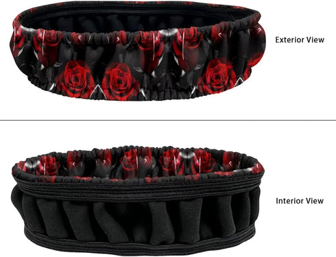 Red Rose Car Rearview Mirrors Cover Universal Inner Rear View Mirror Cover with Elastic Band,Vehicle Interior Accessories for Trucks Van SUV Sedan...