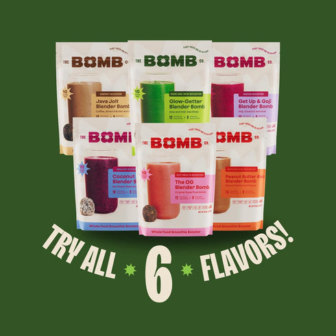The Bomb Co. Blender Bomb, Glow Getter, Superfood Smoothie Supplement, Smoothie Mix with Flax, Hemp, Irish Sea Moss, & Amino Acids for Hair & Skin...