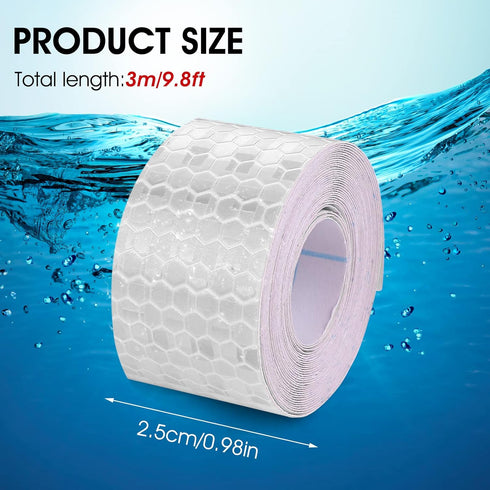 3 Rolls Reflective Tape Outdoor Waterproof Reflective Warning Tape Reflector Tape Night Safety Stickers Silver, Red, Yellow Reflective Tape for Tr...