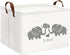 HIYAGON Baby Basket - Cute Elephant Toy Storage Bin Organizer Box Gift Basket for Boys and Girls (Love Elephants)...