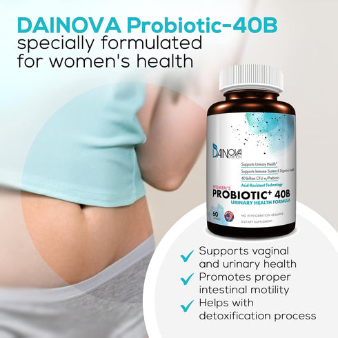 Probiotics for Women Vaginal Health, Urinary Tract Health, Yeast Infection & UTI I 40 Billion CFU Active Prebiotics and Probiotics for Women I She...